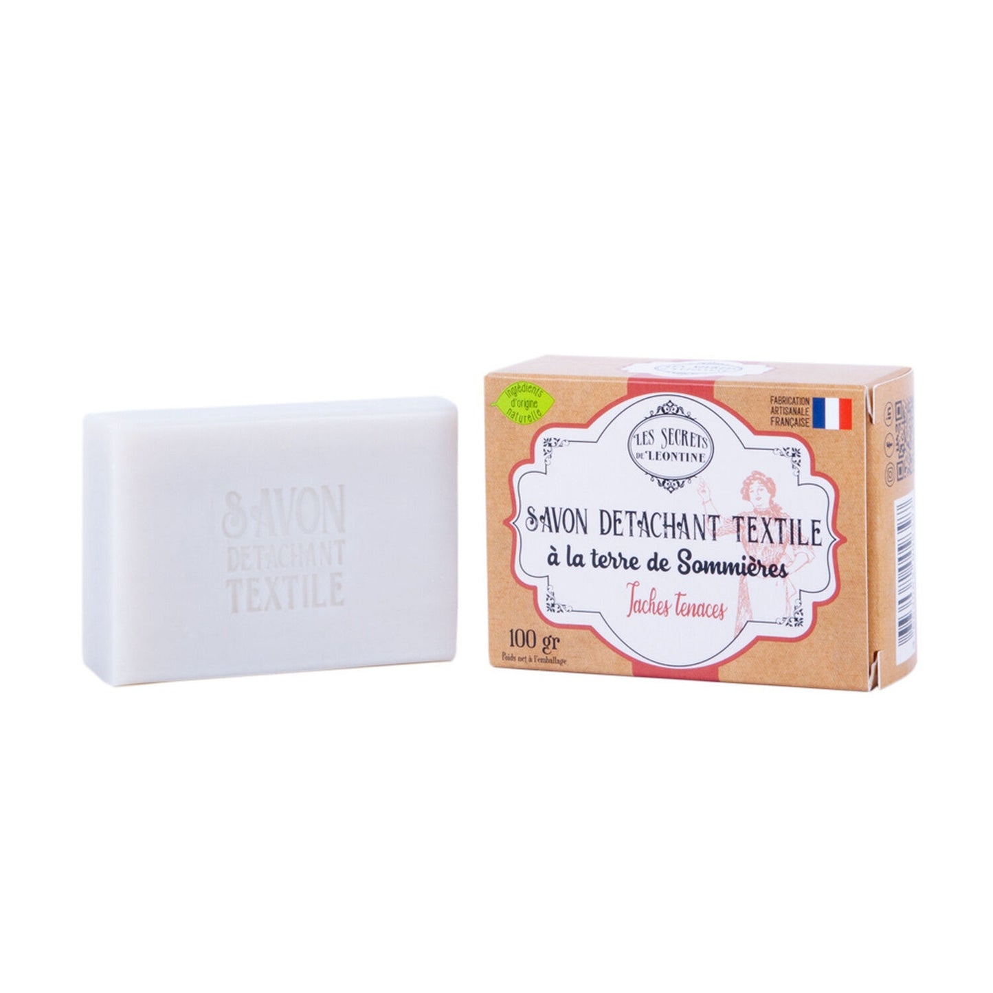 Solid Soap with Sommières Earth for Stubborn Stains LES SECRETS DE LEONTINE