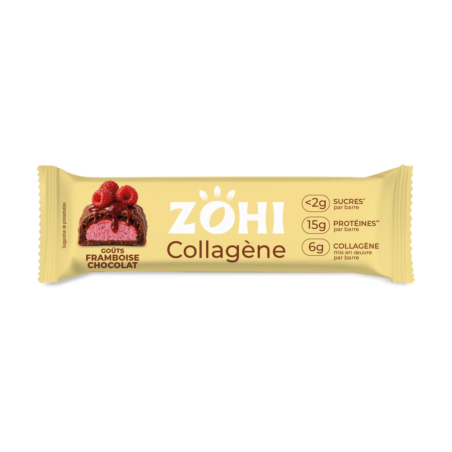 Complément alimentaire Barre Collagene Framboise ZOHI