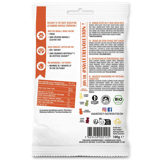 Bonbons Tendre et Fondant Saveur Fruits Bio NOT GUILTY