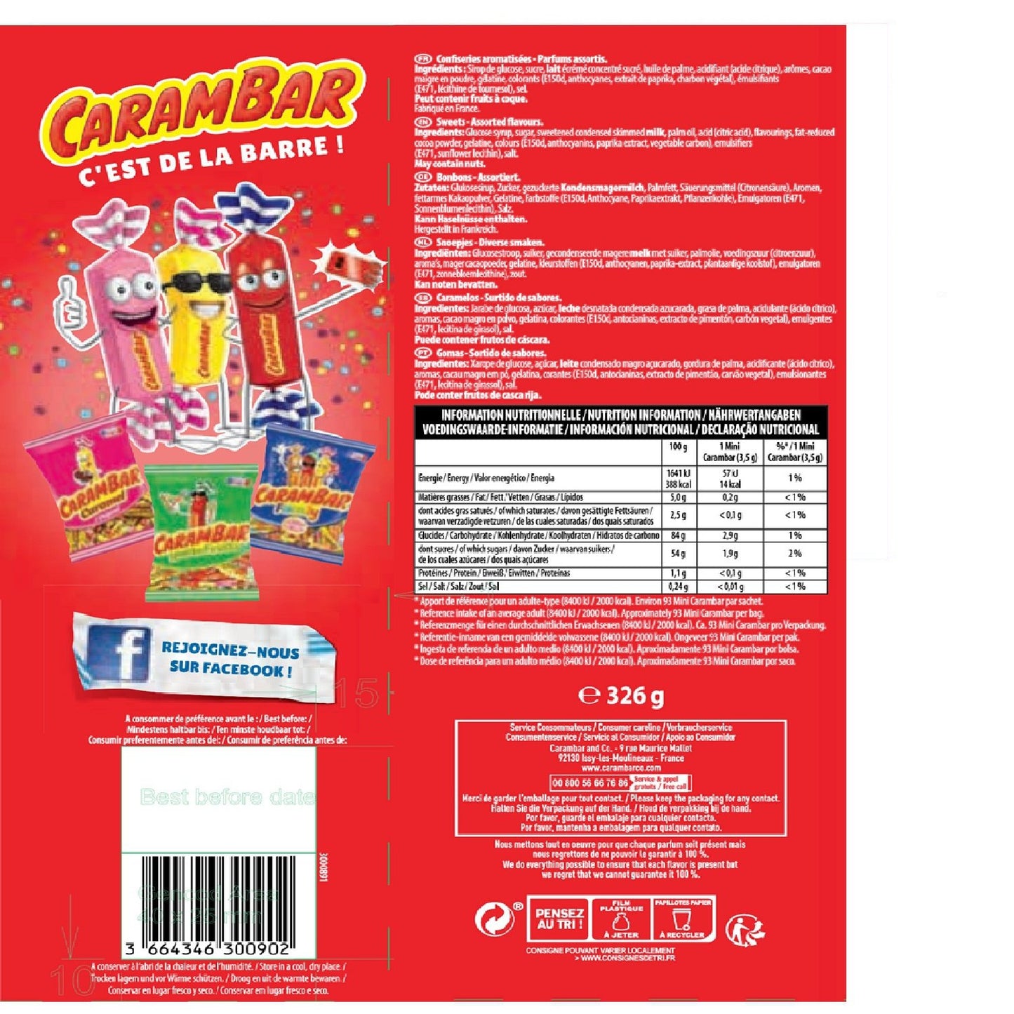 Bonbons Parfums Assortis CARAMBAR