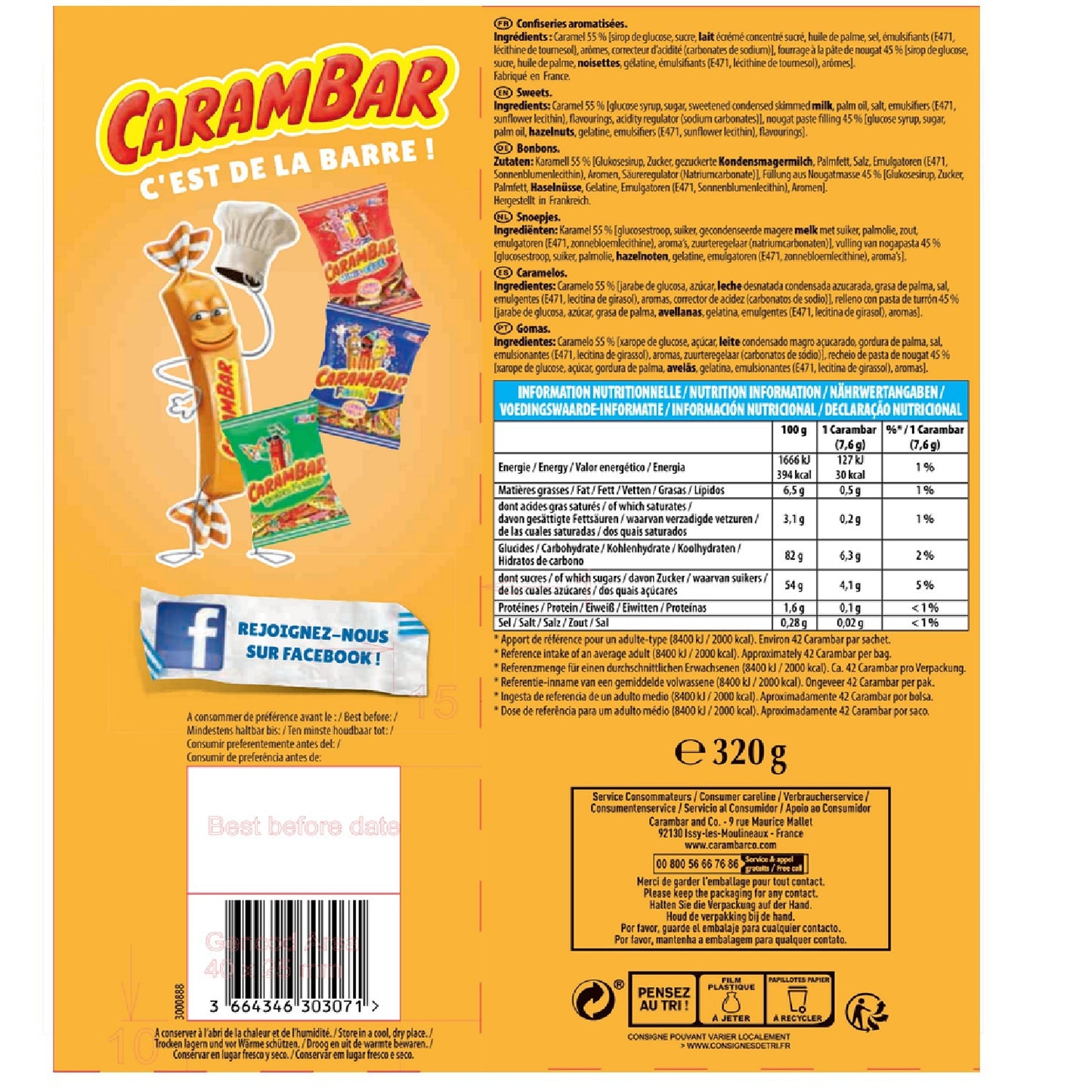 Caranougat Confectionery CARAMBAR