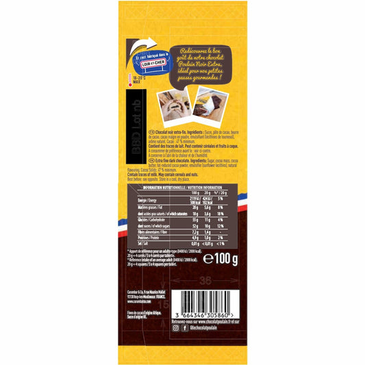 Tablette de Chocolat Noir Extra POULAIN