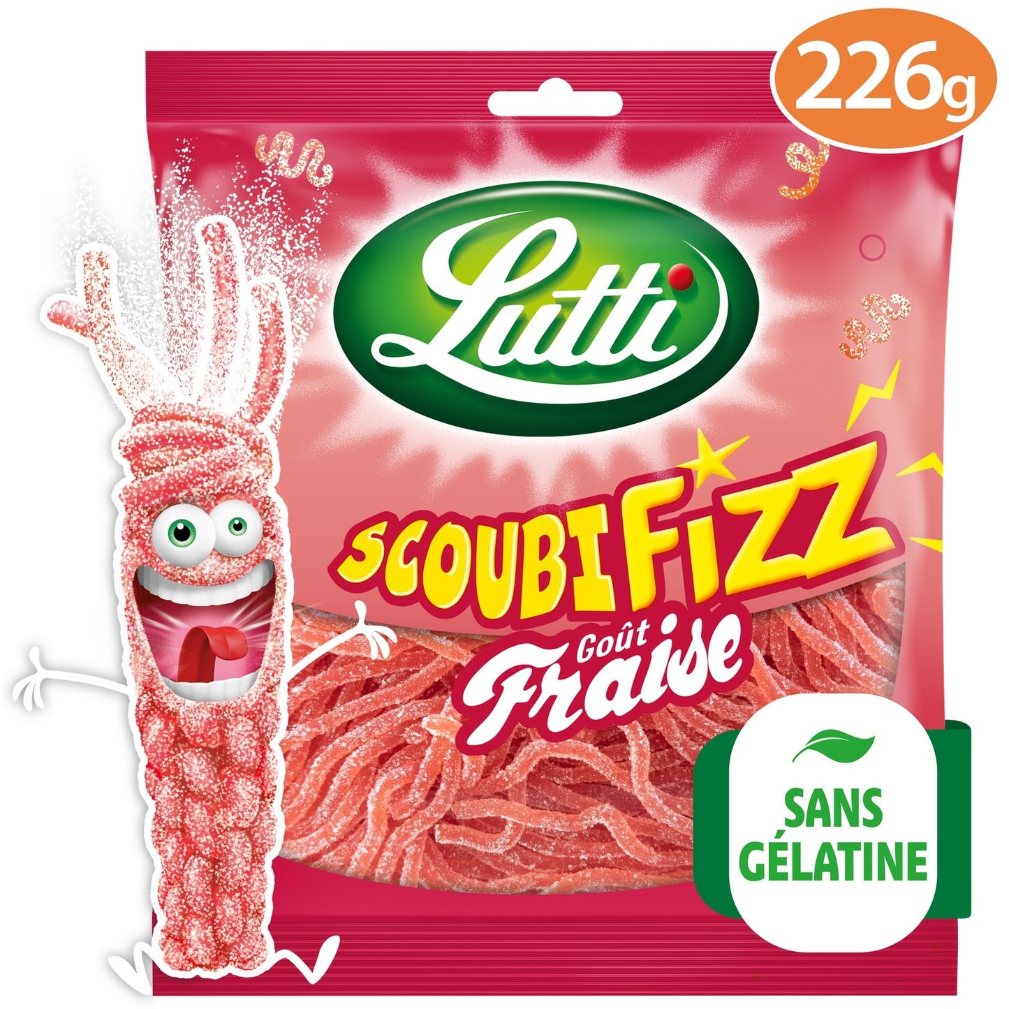 LUTTI Strawberry Scobifizz Candy