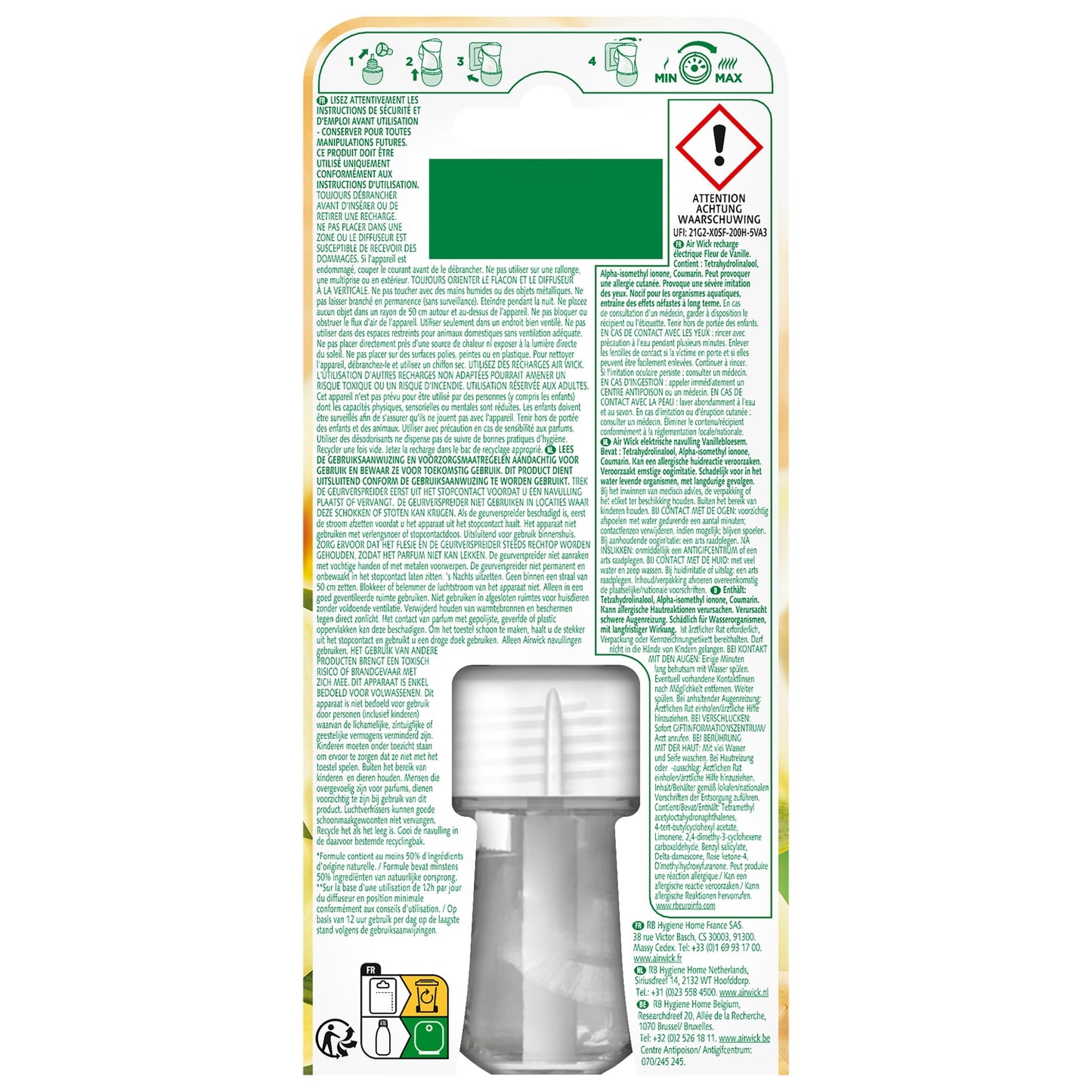 Electric Refill for AIR WICK Anti-Tobacco Diffuser