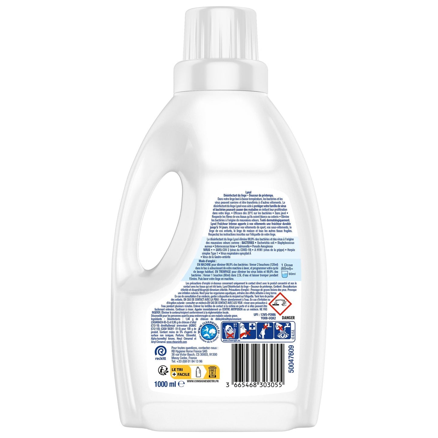 Liquide Désinfectant du Linge Fraîcheur Longue Durée DOUCEUR DE PRINTEMPS LYSOL