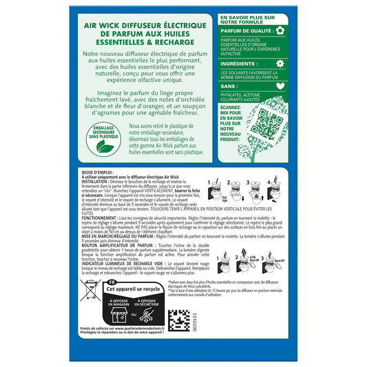 AIR WICK Elektrischer Lufterfrischer, Diffusor mit Baumwollblüten und Orchideen