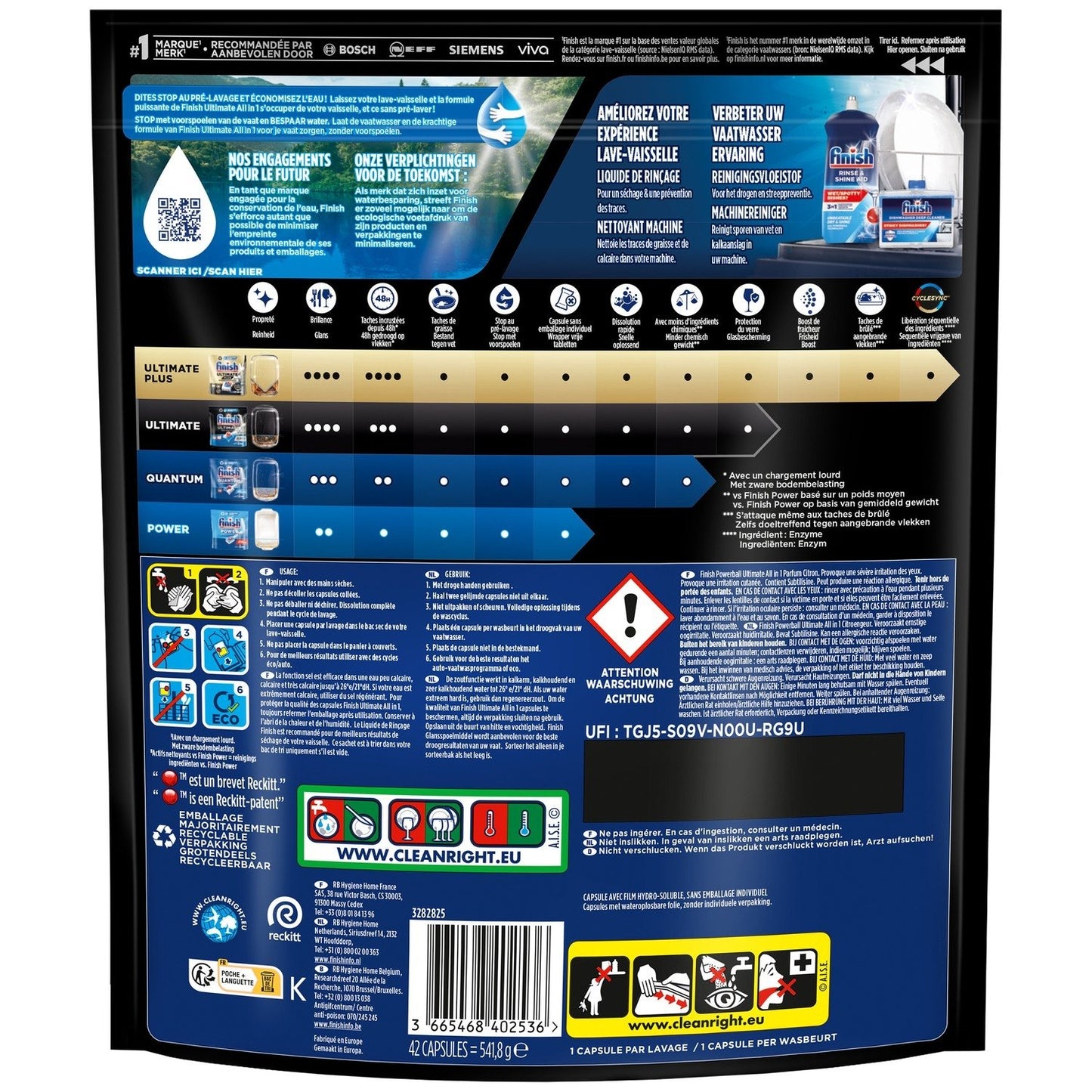 Capsules Lave-Vaisselle Ultimate Citron 48H FINISH