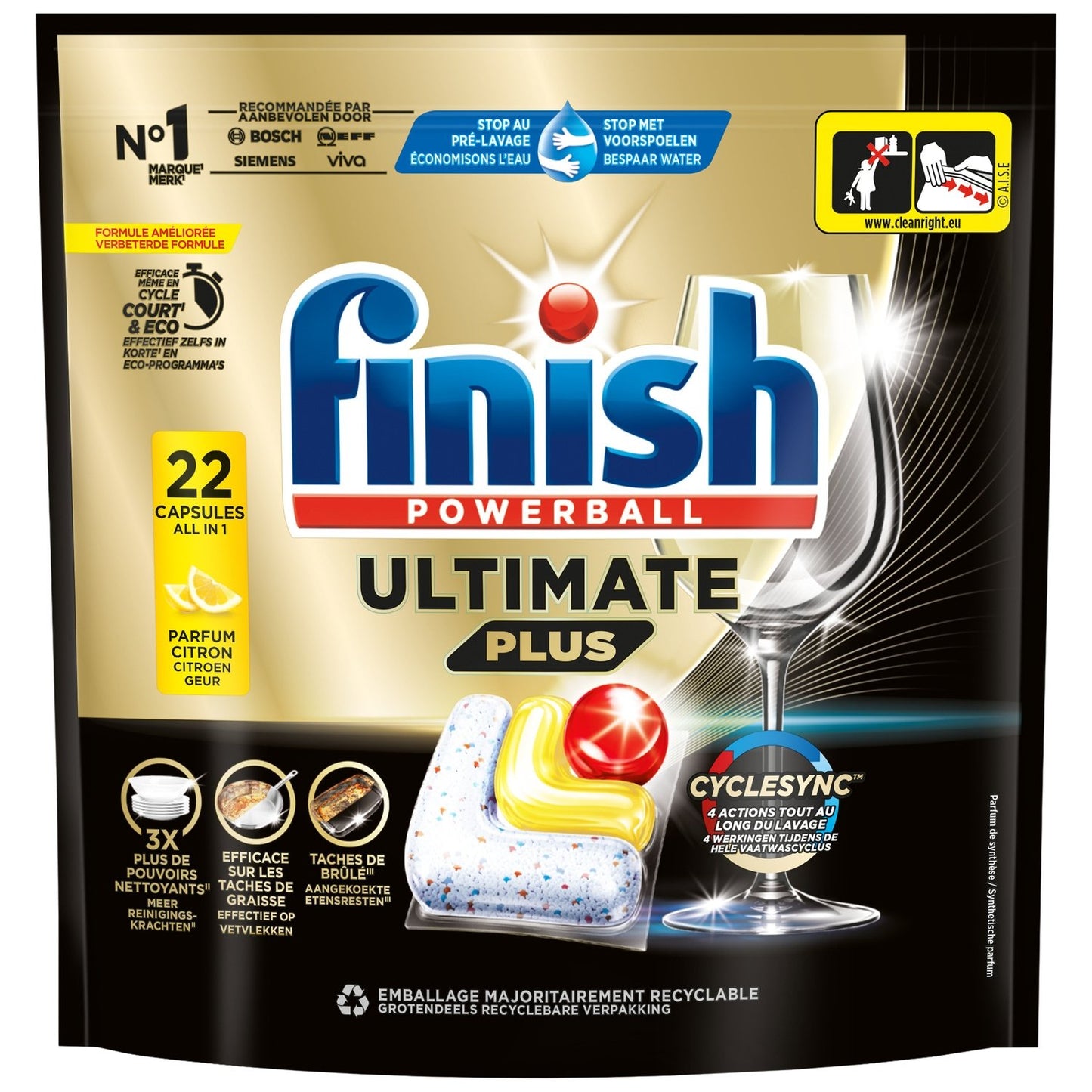 Capsules Lave-Vaisselle Citron Ultimate Plus FINISH