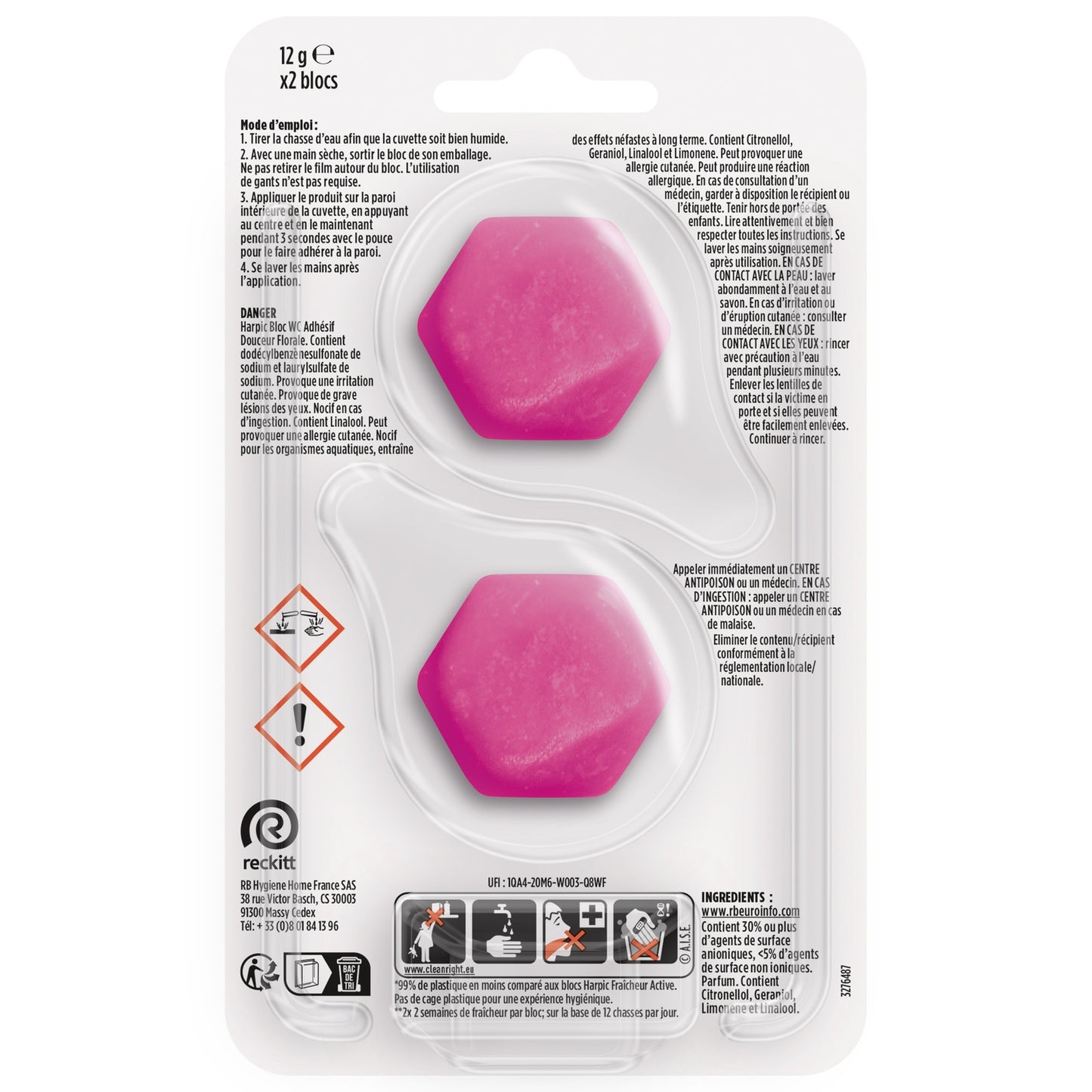 Bloc Wc Adhésif Douceur Florale Hygienic & Fresh HARPIC