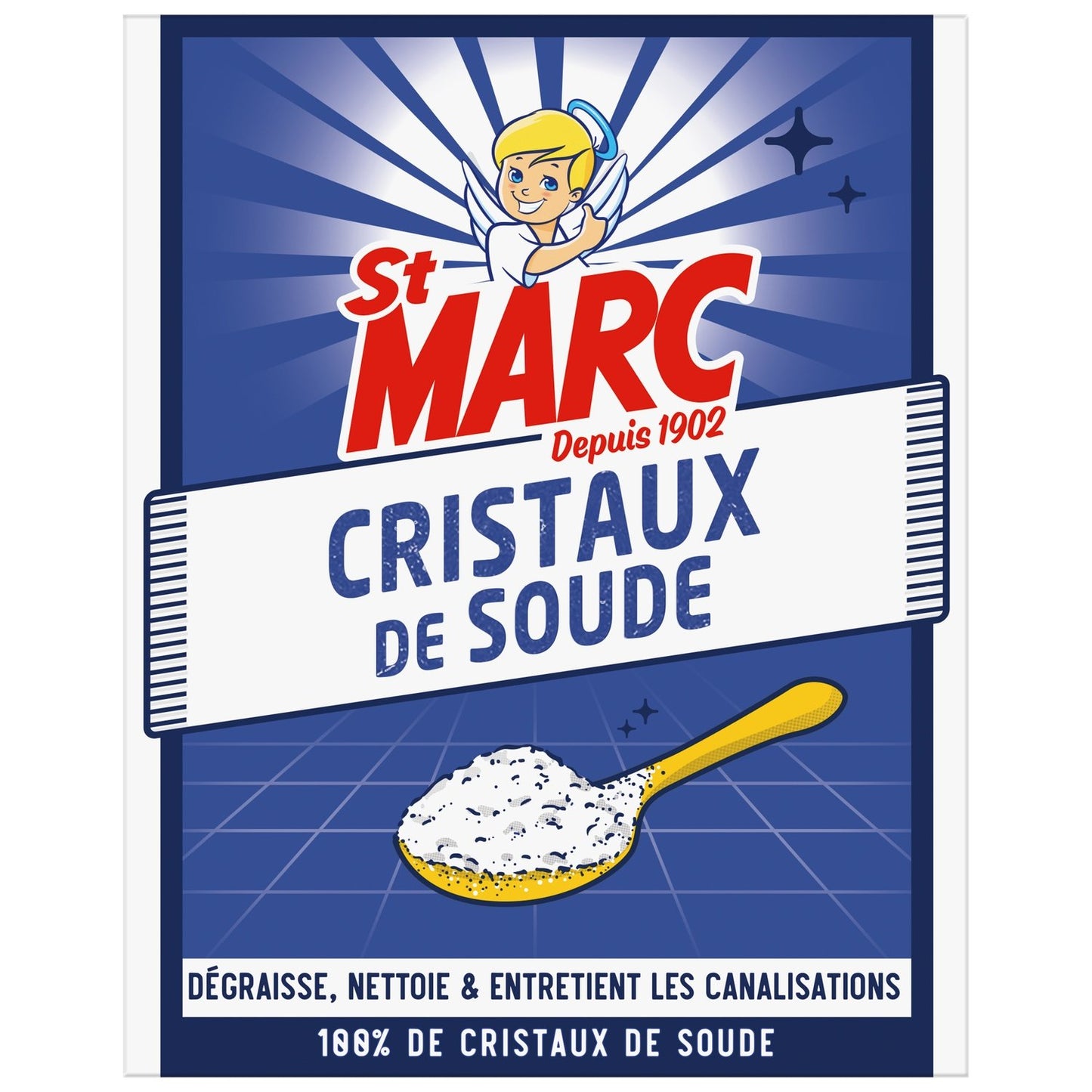 Cristaux de Soude Dégraissant Multi-Fonctions Origine Naturelle ST MARC la boite de 680g