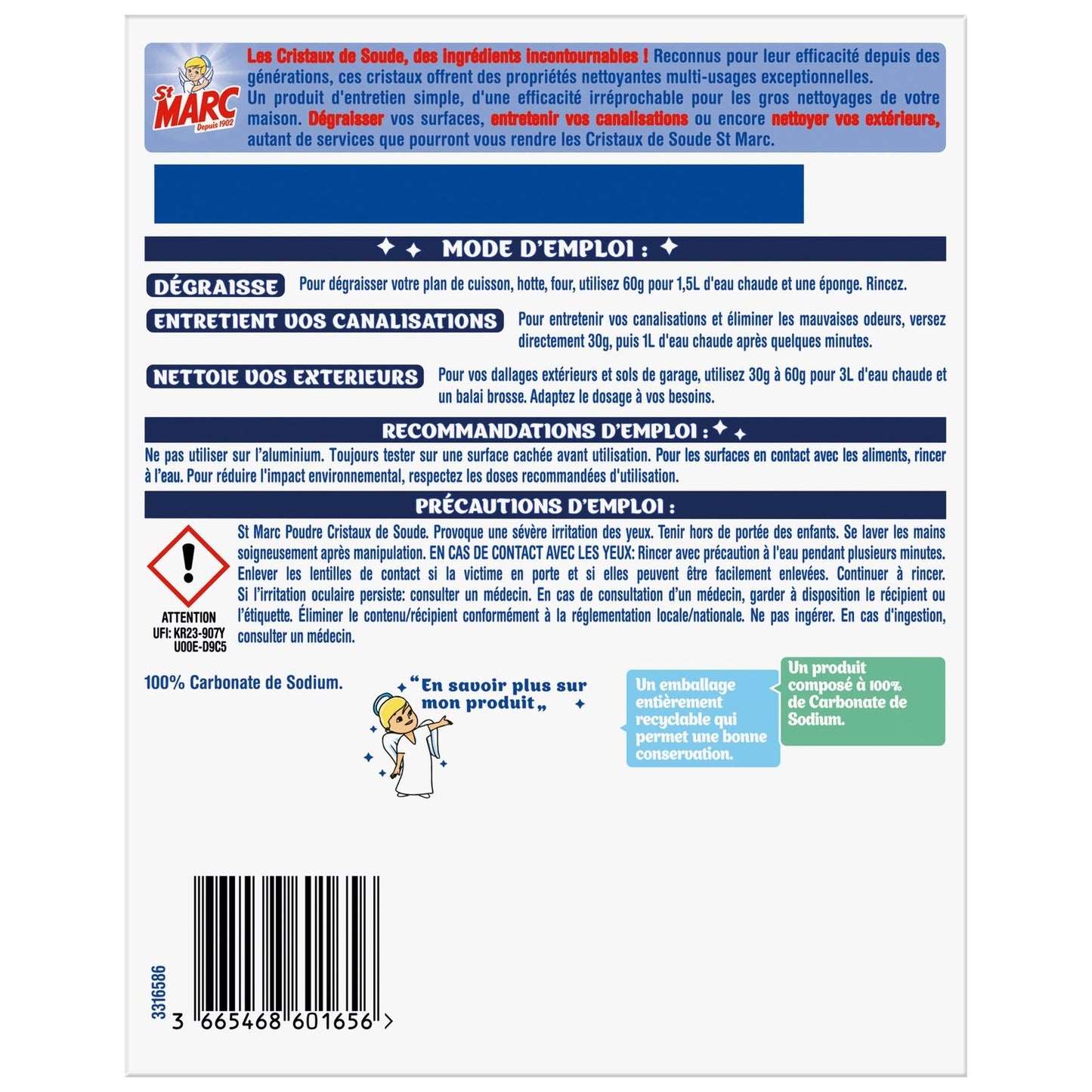 ST MARC Natural Origin Mehrzweck-Entfettungs-Sodakristalle