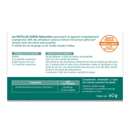 Sensitive Sore Throat Lozenges Soothes and Softens Honey and Blackberries NATURACTIVE