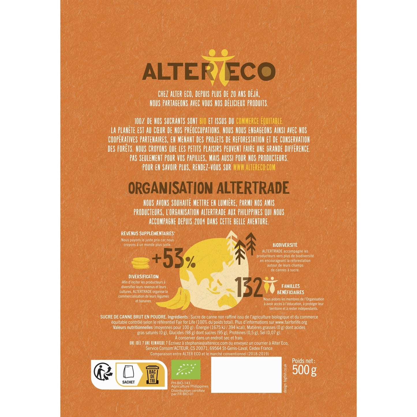 ALTER ECO Organic Whole Grain Muscovado Powdered Cane Sugar