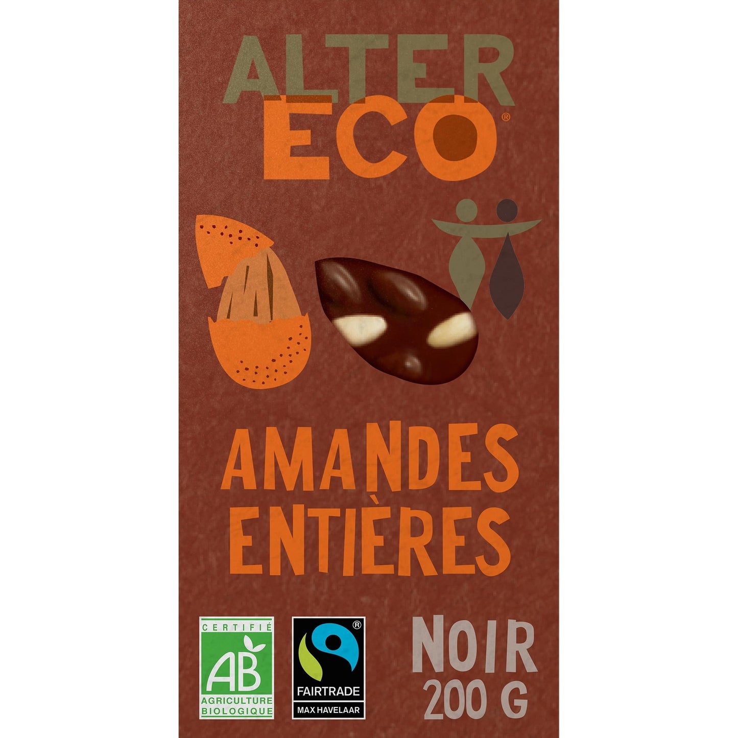 Chocolat Noir Amandes Entières Bio ALTER ECO