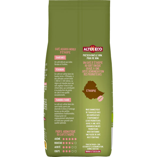 Organic Ground Coffee Ethiopia Pure Arabica ALTER ECO