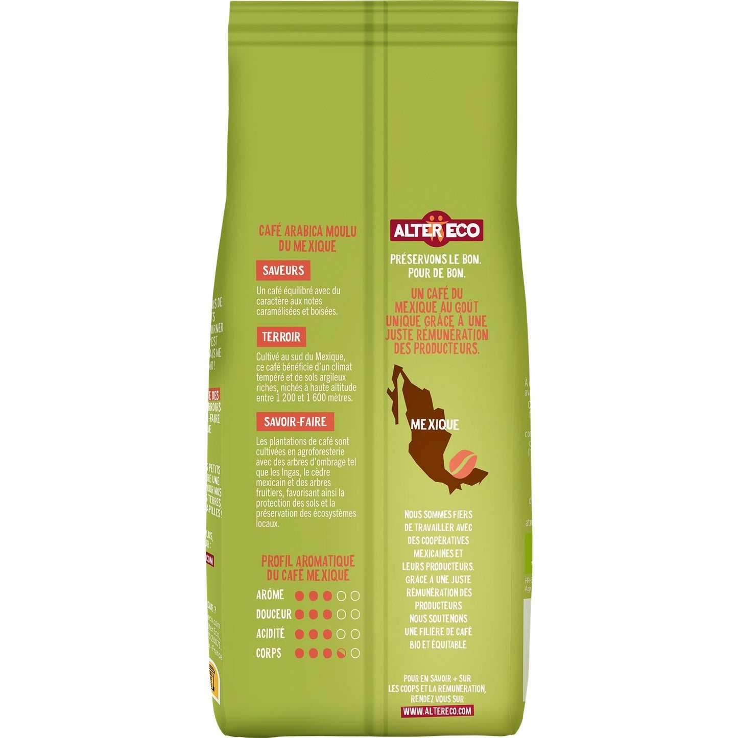 Café Moulu Bio Mexique Pur Arabica ALTER ECO