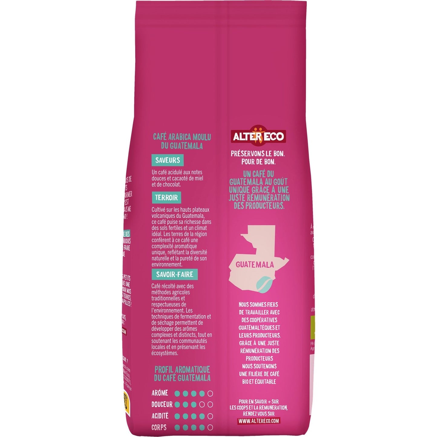 Café Moulu Bio Guatemala Pur Arabica ALTER ECO