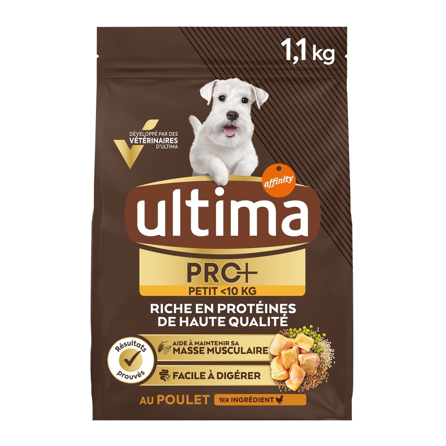 Croquettes pour Chien Adulte Petit <10kg Digestion Facile Poulet Pro+ ULTIMA
