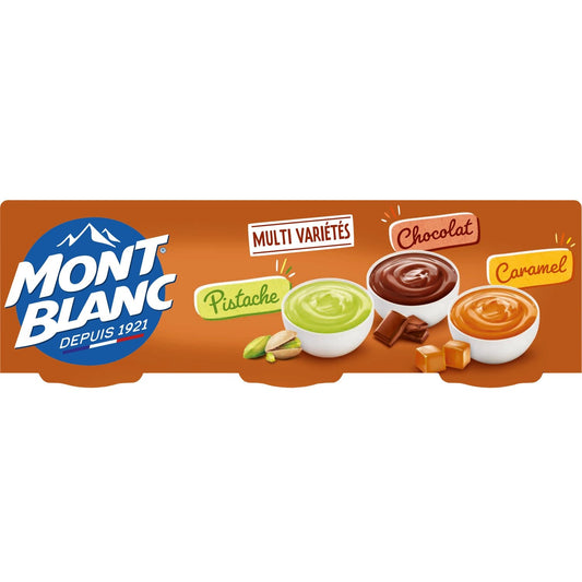 Crème Dessert Chocolat Caramel Pistache MONT BLANC