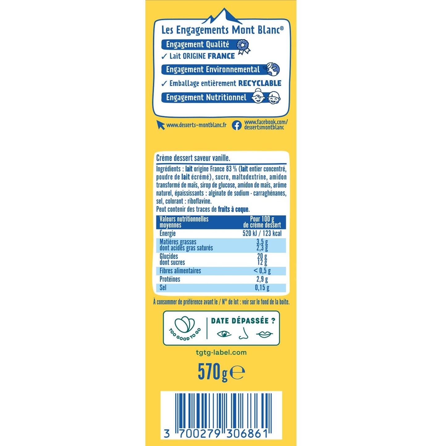 MONT BLANC Vanilla Dessert Cream