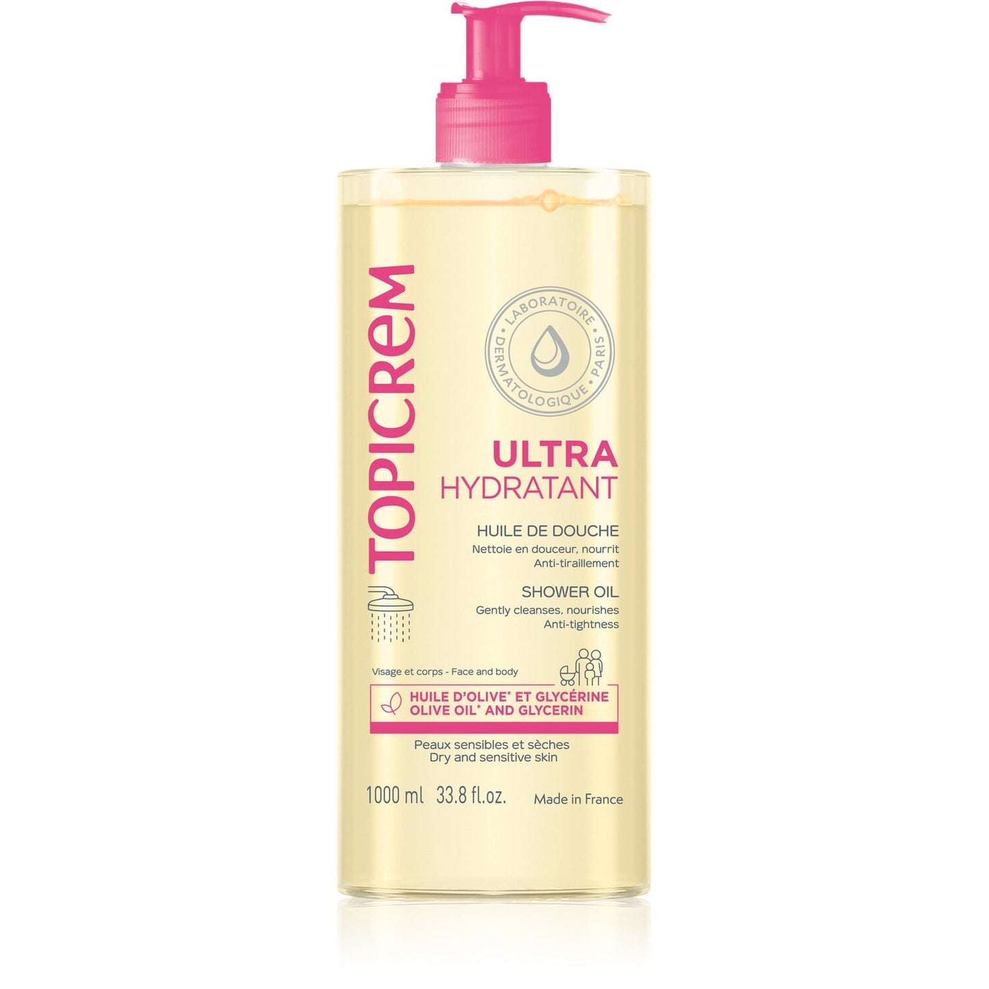 TOPICREM Ultra-Moisturizing Body Shower Oil for Sensitive and Dry Skin