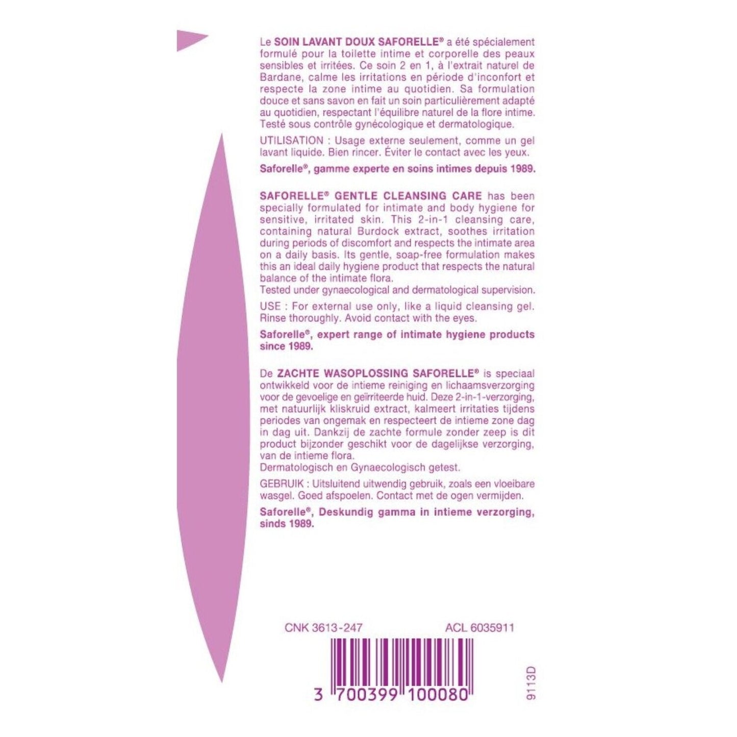 Soin Intime Peaux Sensibles Ou Irritées SAFORELLE