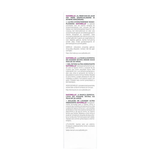 Soin intime Lavant Ultra Hydratant Aloe Vera SAFORELLE