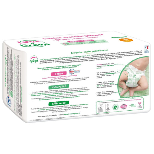 Babywindeln Größe 3 4-9kg Ökologisch Hypoallergen Love & GREEN
