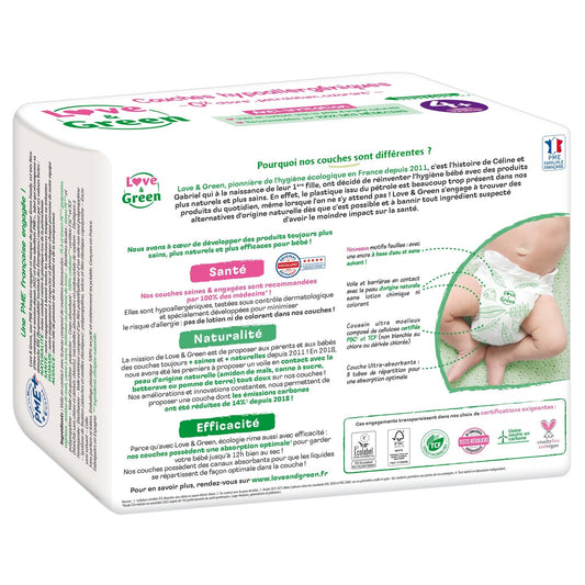 Babywindeln Größe 4+ 9-20kg Hypoallergen Natural Love & GREEN