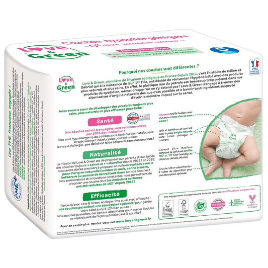 Babywindeln Größe 5 11-25kg Hypoallergen Love & GREEN