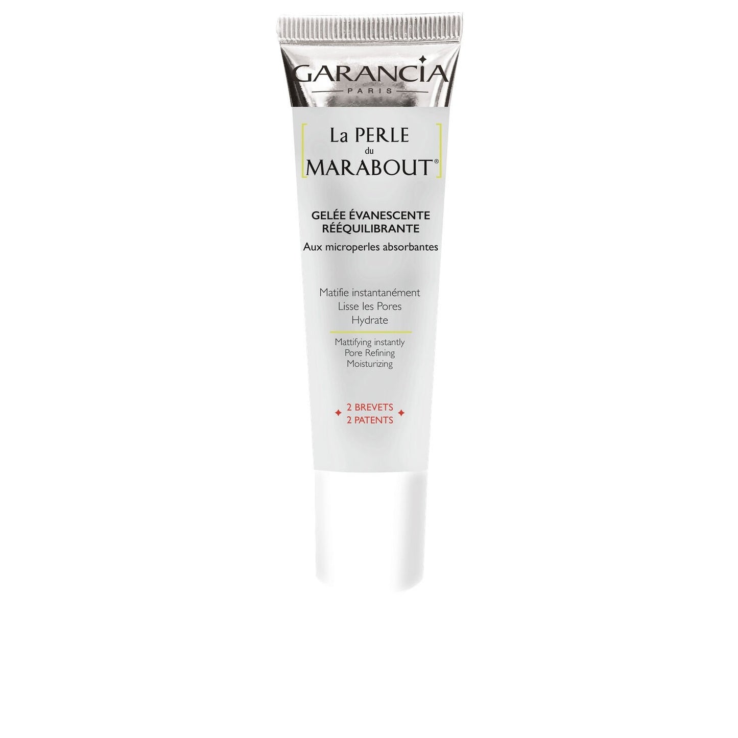 Gelée Rééquilibrante Matifie Instantanément Lisse les Pores et Hydrate aux Microperles Absorbantes la Perle du Marabout GARANCIA le tube de 30mL