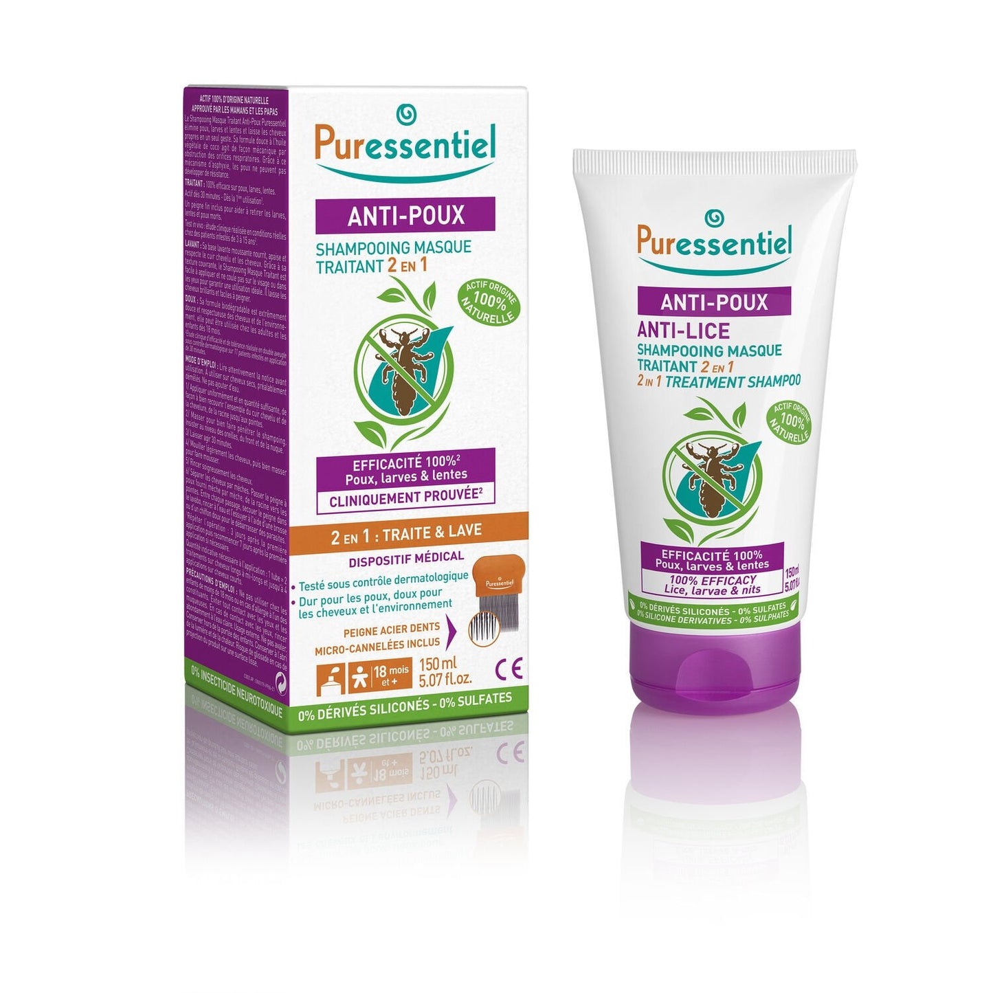 Shampoing Traitant Anti-Poux PURESSENTIEL le tube de 150mL