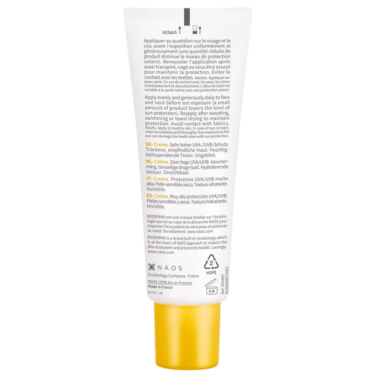 Crème solaire Enfant Visage Corps Peau Sensible Très Haute Protection Spf 50+ Résistant à l'Eau Photoderm BIODERMA