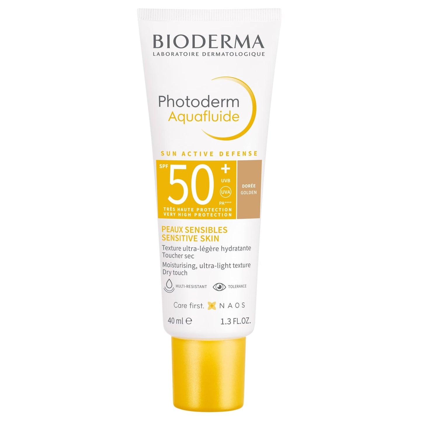 Crème solaire Visage Peau Sensible Très Haute Protection Spf 50+ Photoderm Aquafluide BIODERMA