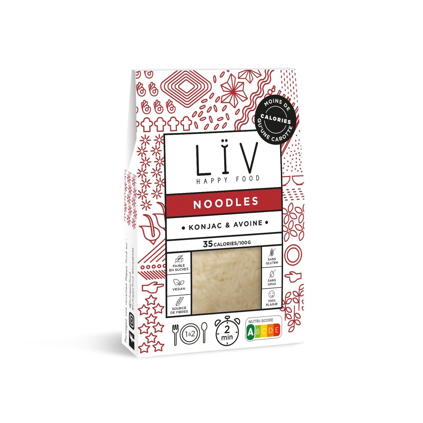Noodles Konjac & Avoine LIV HAPPY FOOD le sachet de 200g