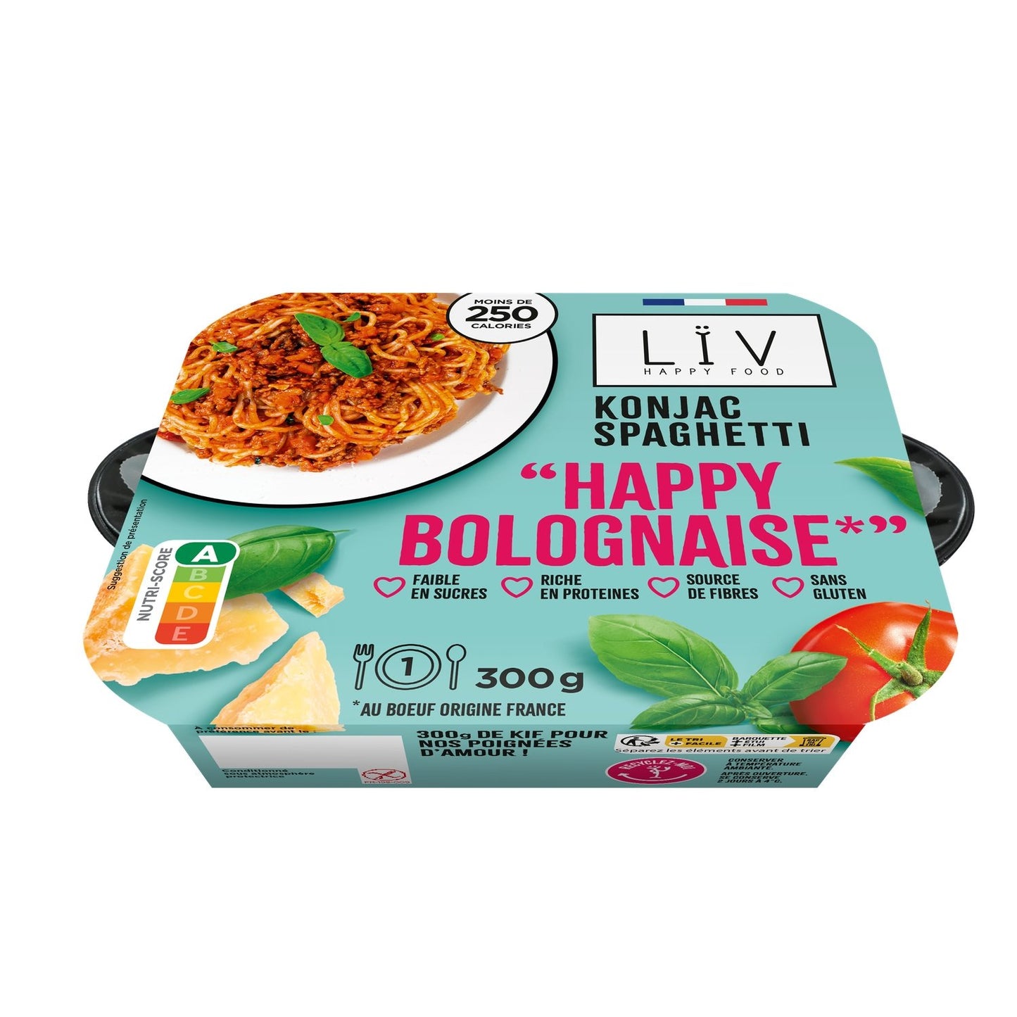 Ready Meal Konjac Spaghetti Bolognese LIV HAPPY FOOD
