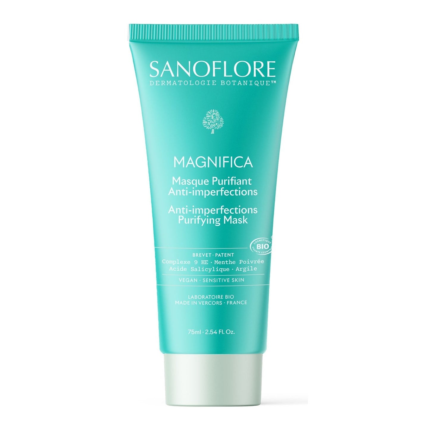 Masque Visage Peaux Mixtes à Grasses Anti-Imperfections Purifiant Bio SANOFLORE le flacon de 75mL