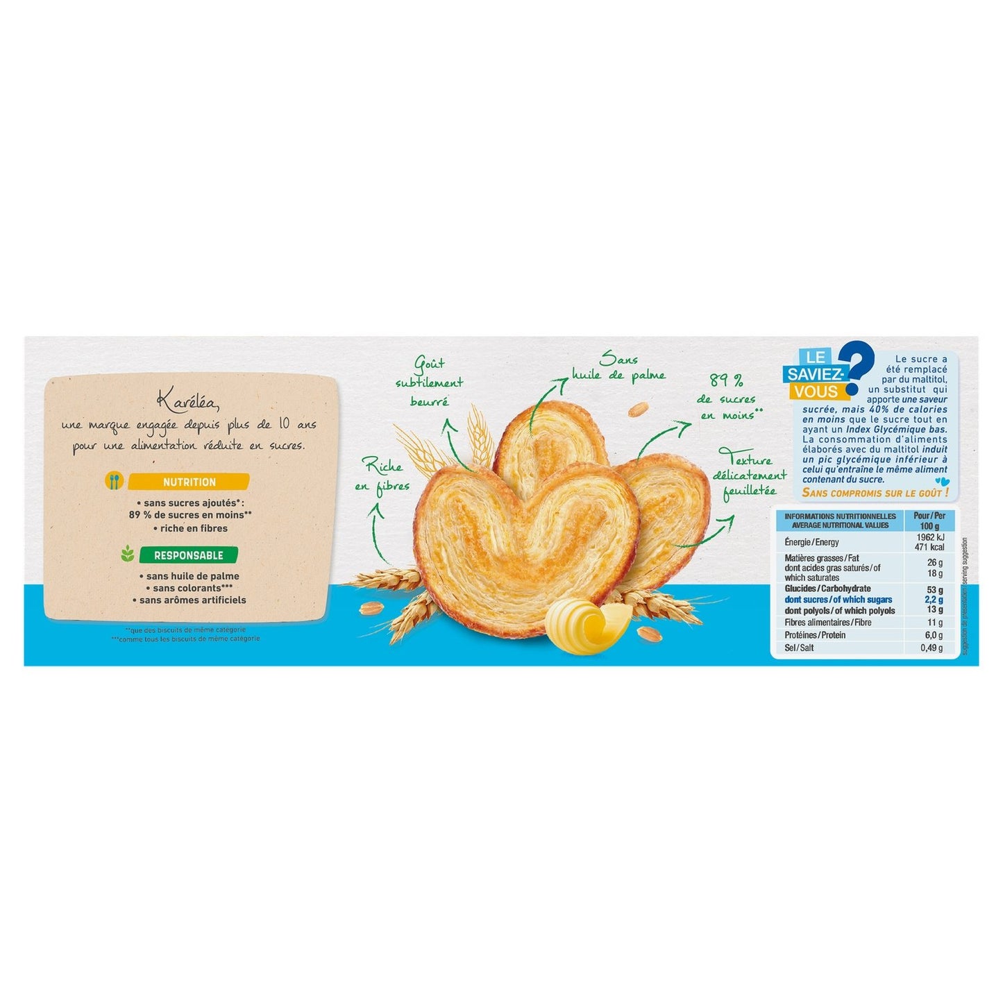 KARELEA Sugar-Free Palm Tree Biscuits