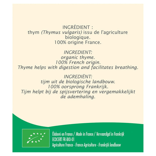 Infusion Thym Bio JARDIN BIO ETIC