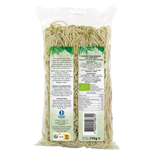 Nouilles Chinoises aux Œufs Bio JARDIN BIO ETIC