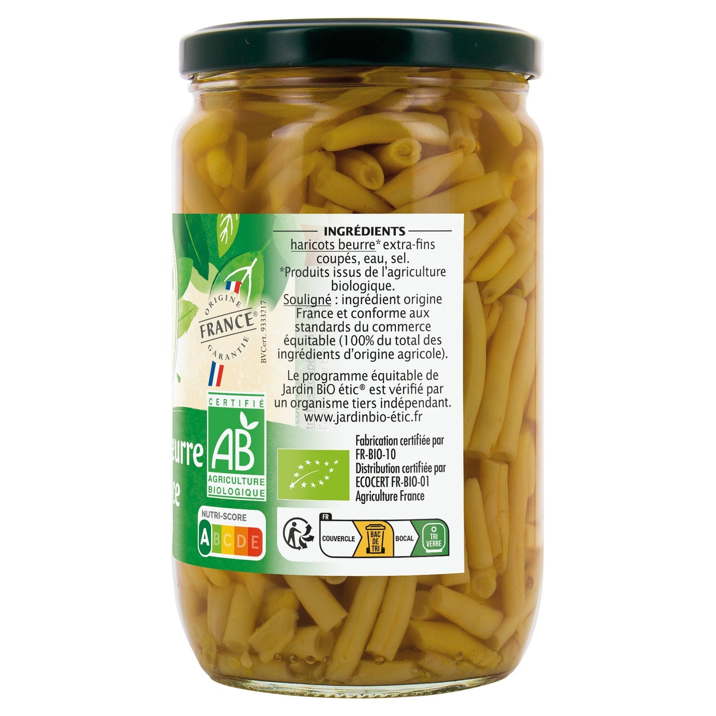 Organic Extra Fine Butter Beans JARDIN BIO ETIC