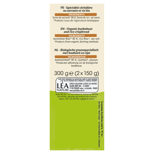 Tartines Craquantes Sarrasin Bio JARDIN BIO ETIC