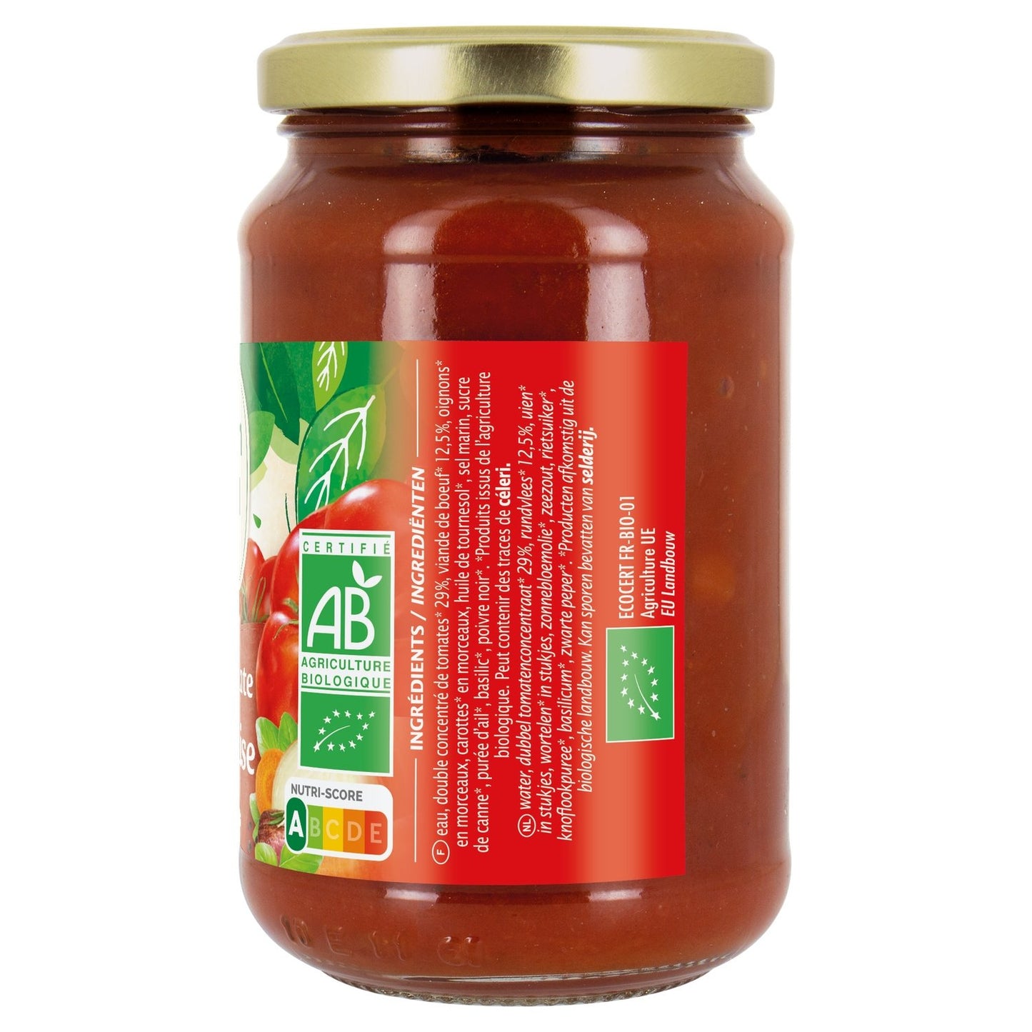 Bio-Rindfleisch-Bolognese-Tomatensauce JARDIN BIO ETIC