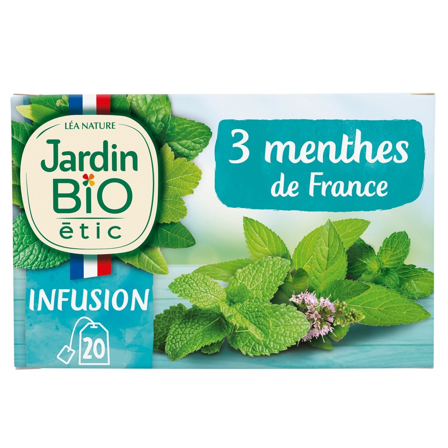 Infusion Menthe Bio JARDIN BIO ETIC la boîte de 20 sachets
