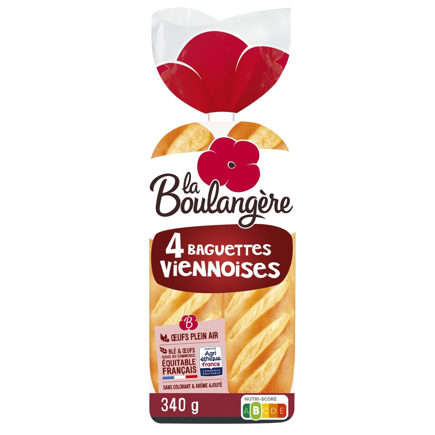 Baguettes Viennoises LA BOULANGERE le paquet de 340 g