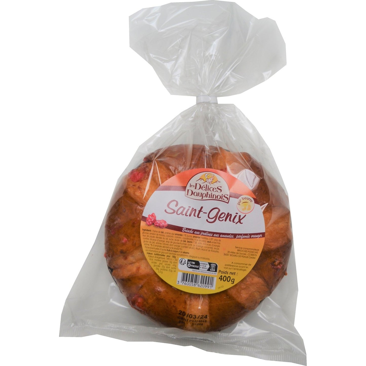 Saint-Genix Brioche Pralines Almonds LES DELICES DAUPHINOIS