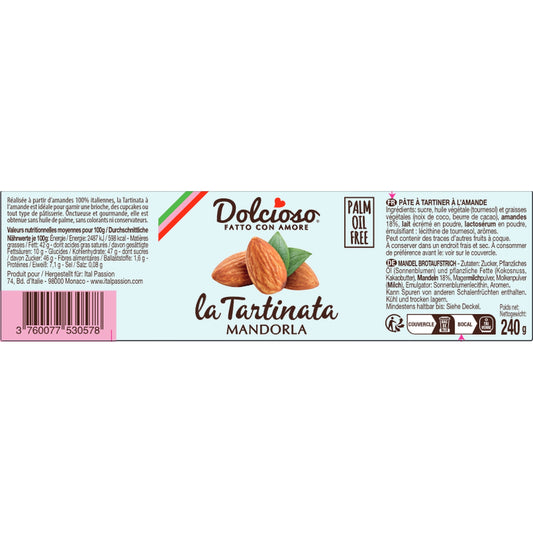Pâte à Tartiner amandes DOLCIOSO