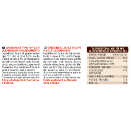 Gressins Torinese Craquantes et Légères FLORELLI