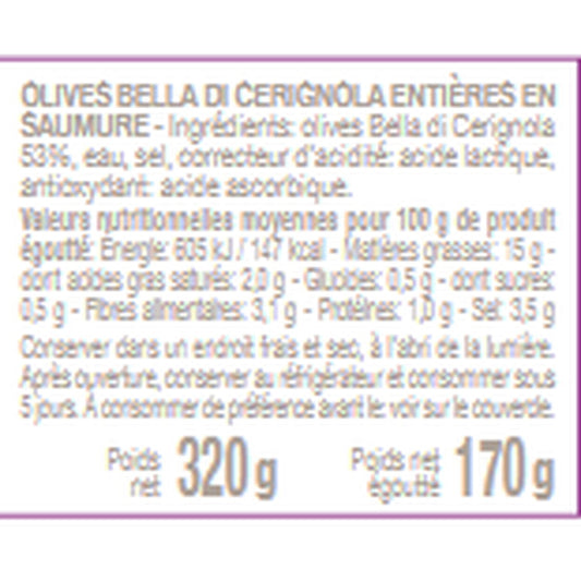 FLORELLI Italian Whole Green Olives