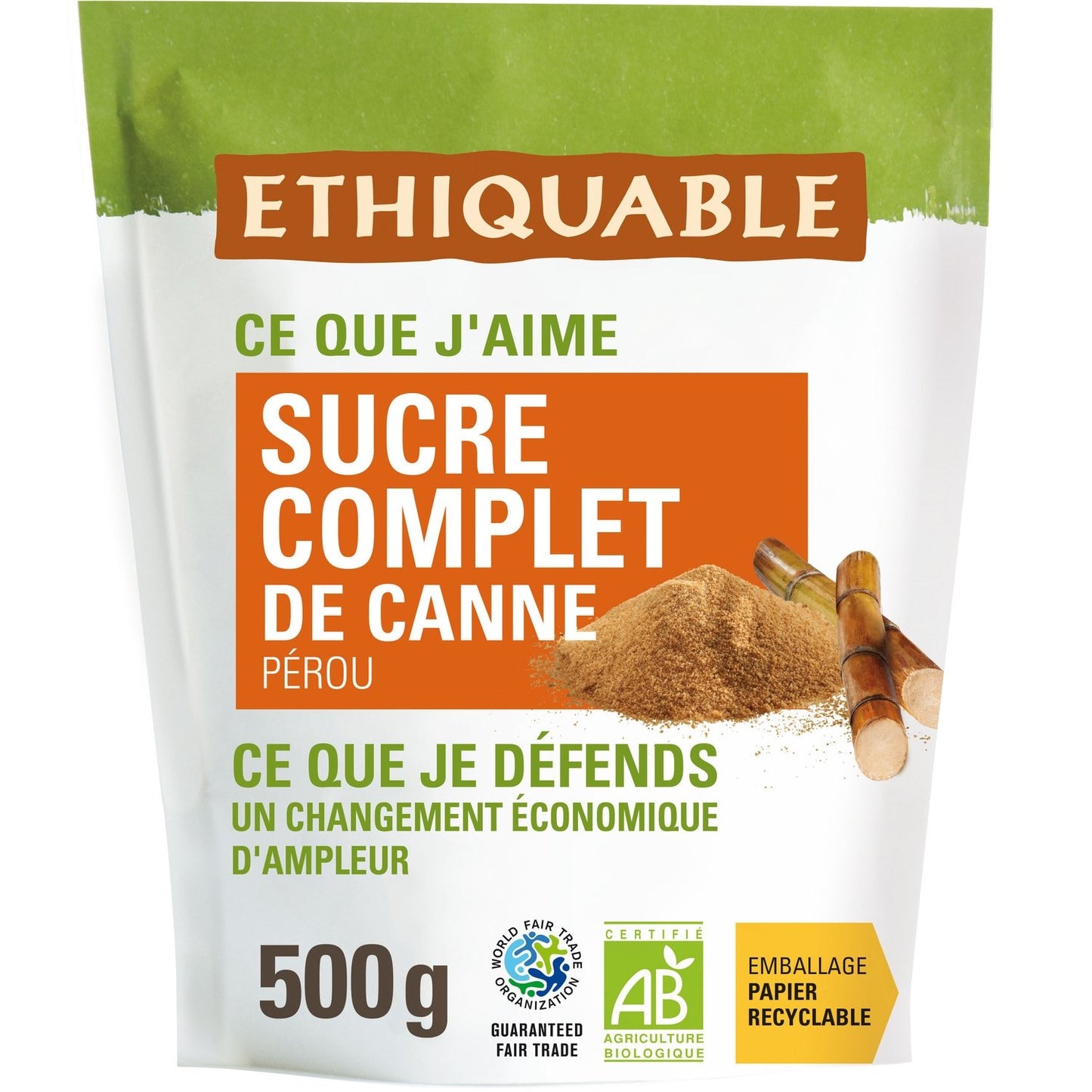 Organic Whole Cane Sugar from Peru, ETHIQUABLE